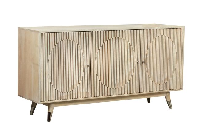 Lowest Price Fluted Ash Sideboard Buffet | 1-Year Warranty | Dwell