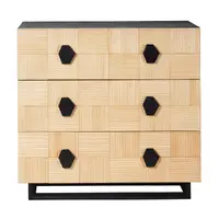 Alton 3 Drawer Chest -  Natural and Black