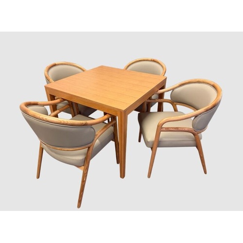 Jabiru 4 Seater Square Dining Table in Light coloured Wood