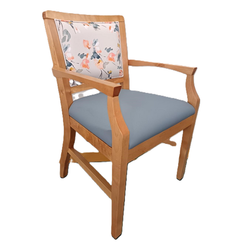 Hudson Dining Chair. Vinyl Faux Leather Seat. Fabric backrest. Or chose own fabric 1.2 Metres