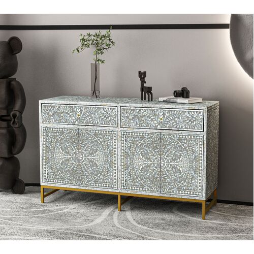 MOTHER OF PEARL HAND MADE SWISH SIDEBOARD