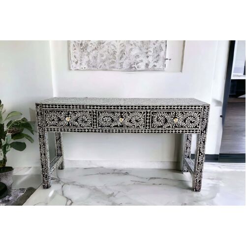 MOTHER OF PEARL OPULENT 3 DRAWER CONSOLE TABLE