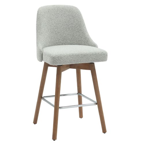 Plush Kitchen Height Barstool