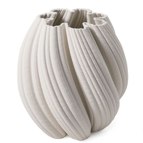 Grace Porcelain Vase - Medium White	